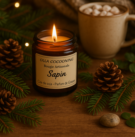 Bougie naturelle parfumée — Sapin de Noël