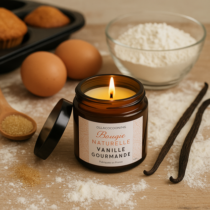 Bougie Artisanale senteur Vanille Gourmande