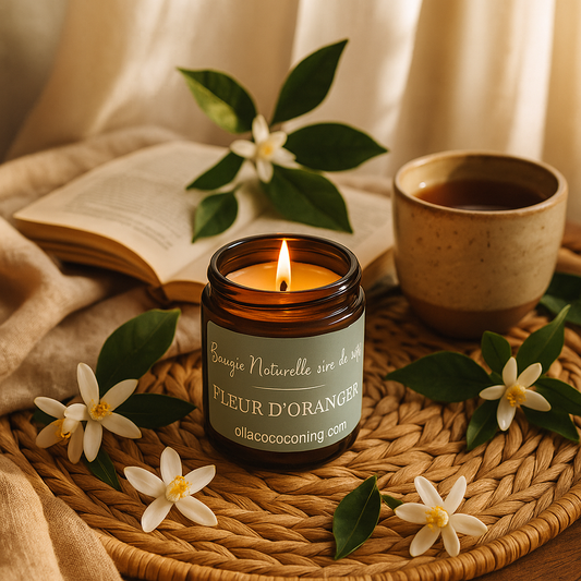 Bougie Artisanale senteur Fleur D'oranger