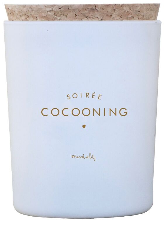 Bougie Végétale Artisanale "Soirée Cocooning" Ambre-Vanille